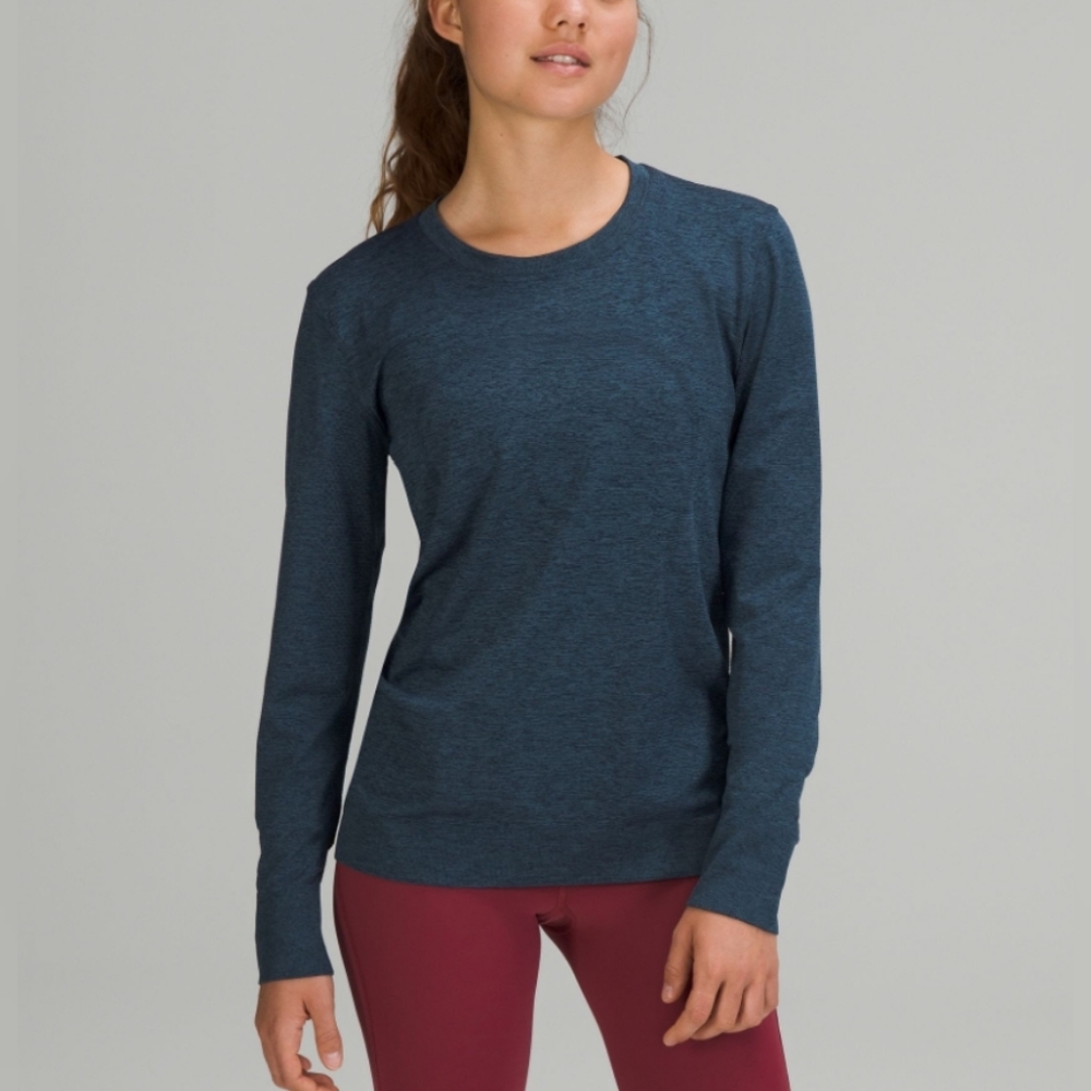 Swiftly Relaxed Long Sleeve Shirt, Size 0, True Navy/Iron Blue